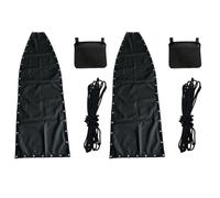 FACAIIO Repuesto para silla de columpio colgante de tela de textileno, 64 x 197 x 23 cm, color negro, incluye cuerda y bolsa lateral, juego de 2/3/4/6 piezas