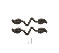 FACAIIO Retro for Leaf Shape Creative Zinc Alloy Small Handle Furniture Cabinet for Door - 2 unidades con tornillos