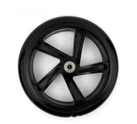 FACAIIO Rueda de poliuretano de 8 pulgadas con rodamientos ABEC-9 para patinetes, sillas de ruedas, equipaje y carritos de la compra, 200 mm de alto, radios 5/10, ancho del cubo de 40 mm, agujero de