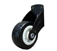 FACAIIO Rueda de soporte inferior de puerta para armario y mesa, altura ajustable, rodamiento de carga de 600 catties, acero + rueda, negro/gris