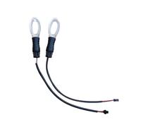 FACAIIO Señales de giro LED para bicicleta eléctrica, luces indicadoras ahuecadas de 48 V-72 V, para guía de luz naranja, 1 par de ABS negro, 12 cm de longitud, cable de 23 cm