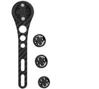 FACAIIO Soporte ajustable de fibra de carbono para ordenador de bicicleta | Bryton Wahoo - Soporte para velocímetro GPS para ciclismo, ligero, resistente a la corrosión, 14 x 3,5 cm, color negro