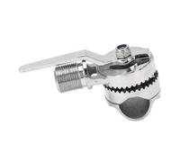 FACAIIO Soporte de antena VHF marina de 7/8 a 1 pulgada, ajustable para trinquete con mango de palanca, 316 para acero inoxidable, plateado