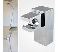 FACAIIO Soporte de cabezal de ducha ajustable para baño, pared giratoria de 360° para montaje en duchas cuadradas de mano, ABS plateado con acabado cromado