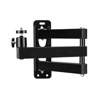 FACAIIO Soporte de pared para proyectores, cámaras, luces de video LED, brazo ajustable plegable de acero al carbono con 25,6 x 22,8 x 3,7 cm, color negro