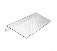 FACAIIO Soporte inclinado para teclado, acrílico transparente inclinado para teclado de computadora para escritura ergonómica para la oficina escolar (transparente grande)