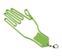 FACAIIO Soporte para guantes y camilla, estante de secado de plástico ABS que mantiene la forma, colgador portátil con clip de todos los tamaños, guantes de mano izquierda o derecha (verde claro)