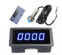 FACAIIO Tacómetro digital LED RPM 10-9999 con sensor de interruptor de proximidad Hall NPN, DC8-24V, 79 x 42 x 25 mm