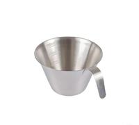 FACAIIO Taza medidora de espresso con escala de onzas y boquilla para una preparación precisa de café, plata (C)