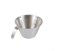 FACAIIO Taza medidora de espresso con escala de onzas y boquilla para una preparación precisa de café, color plateado (A)