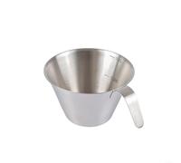 FACAIIO Taza medidora de espresso con escala de onzas y boquilla para una preparación precisa de café, color plateado (D)