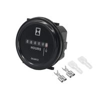 FACAIIO Temporizador mecánico para motocicleta, camión, barco, 0-99999.9 horas, medidor digital de horas con IP65 impermeable, compatibilidad de voltaje CA/CC 6V-80V