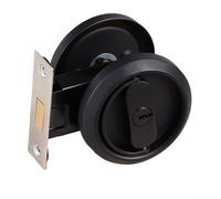 FACAIIO Tirador de bloqueo de anillo para puerta, mango invisible de acero inoxidable 304 para puertas de madera y metal, rotación de 90 grados, lengüeta cuadrada antirrobo