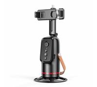 FACAIIO Trípode de seguimiento facial automático con rotación de 360° y batería recargable para teléfonos inteligentes de 65-90 mm, no requiere aplicación, para diseño compacto, color negro