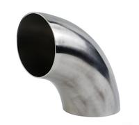 FACAIIO Tubo de soldadura de acero inoxidable 304 de 90 grados para uso sanitario