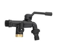 FACAIIO Válvula de bola de cobre macizo de 34 pulgadas, para uso en jardín, a prueba de congelación y calor, con conexión de manguera