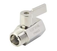 FACAIIO Válvula de cierre de control rápido G1/2 de acero inoxidable 304 con mango de giro de 1/4, compatible con conectores de cabezal de ducha estándar para baño, cocina, RV