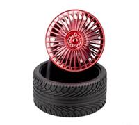 FACAIIO Ventilador de escritorio USB, ventilador silencioso con estilo retro de rueda de neumático para estudio de escritorio y viajes (rojo)