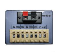 FACAIIO WY-RES-01 Caja de resistencia ajustable, rango de 0,1 Ω a 1 MΩ, carcasa portátil ABS para programación DIP y pruebas de circuitos (WY RES 01)