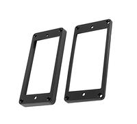 Facaimao Juego de 2 anillos de recogida Humbucker con marco inclinado inferior plano de plástico, 3 x 4,5 mm y 7 x 8,5 mm para pastilla de cuello, guitarra (negro)