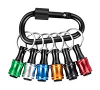 FACAINCXS Soporte para brocas de destornillador de vástago hexagonal de 1/4 pulgadas, barra de extensión, llavero, adaptador de tornillo, destornilladores de mano, soporte para brocas portátil (6PCS-B)