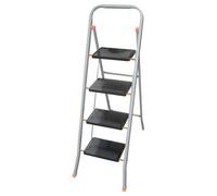 FACAL Escalera 4 Pasos Tinto Gris Y Negro Alto Trabajo Útil 2,9m T4
