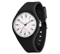 Facasu Reloj de Pulsera para niños, analógico, para niños y niñas, Resistente al Agua, de Cuarzo, de Aprendizaje, cómoda Durabilidad, Correa Suave (Blanco Negro)