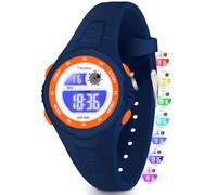 Facasu Reloj Digital Infantil para niñas y niños, Impermeable, Multicolor, Deportivo, fácil de Leer, Ajuste de la Hora con Alarma(Azul Oscuro)