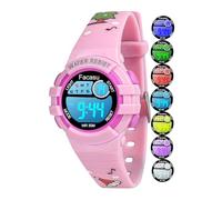 Facasu Reloj Digital Infantil Resistente al Agua, con Luces Coloridas para Deportes y Aire Libre, Cronómetro y Alarma, Regalo para Niños de 4 a 8 Años