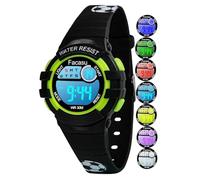 Facasu Reloj Digital Infantil Resistente al Agua, con Luces Coloridas para Deportes y Aire Libre, Cronómetro y Alarma, Regalo para Niños de 4 a 8 Años