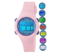 Facasu Reloj Digital para Niños y Niñas, Infantil Resistente al Agua, Colorido Luces Deportes Aire Libre, con Cronómetro y Alarma, Regalo