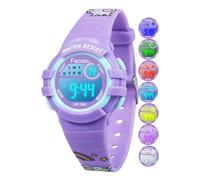 Facasu Reloj Digital para Niños y Niñas, Infantil Resistente al Agua, con Luces Coloridas Deportes Aire Libre, Cronómetro y Alarma, Regalo