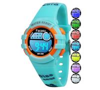 Facasu Reloj Digital para Niños y Niñas, Resistente al Agua, con Luces Coloridas, Deportes al Aire Libre, Cronómetro y Alarma - Regalo Infantil