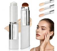 Faccelove 2 en 1 Color Changing Foundation Stick with SPF 15: Automatic Shade Match for 1min Natural Glow - Lightweight Buildable Coverage for Sensitive Skin Ages 30-50 - con pincel