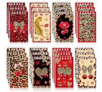 Faccito 24 Pcs Cheetah Cherry Mini Notebook Cheetah Cherry Party Decorations Coquette Leopard Bow Small Notepads Pocket Spiral Journal for Leopard Birthday Party Decor Supplies Gift, 2.4 x 3.9 Inch