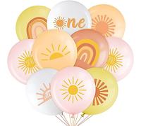 Faccito 63 globos de látex para fiesta de primer cumpleaños, diseño bohemio, arco iris, amanecer, primer viaje alrededor del sol, decoración de fiesta de medio sol, recuerdo para cumpleaños, baby