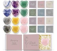 Faccito Kits de Regalos de Agradecimiento con Piedras de la Suerte | Piedras Decorativas en Forma de Corazón, Detalle para Colegas, Profesores y Amigos | 6 Variantes de Color