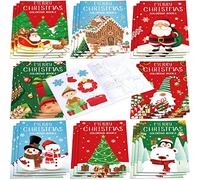 Faccito Libros para Colorear Recuerdos de Fiesta de Niños 24 Mini Libros de Colorear de Navidad Juego de Libros de Dibujo Artístico DIY para Relleno de Bolsas de Regalos Medias Fiesta (Papá Noel)