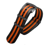 FACDEM Correa de nailon para cinturón de seguridad de alta calidad de 20 mm y 22 mm para Seiko Mido 007 James Bond Militar a rayas para reloj de hombre, 22mm