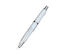 FACDEM Pluma estilográfica de metal azul perla con diseño de pluma estilográfica, punta EF F, suministros escolares, regalos (03, F (0.5 mm)