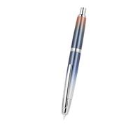 FACDEM Pluma estilográfica de metal azul perla con diseño de pluma estilográfica, punta EF F, suministros escolares, regalos (17, F (0.5 mm)