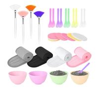 Face Cover Spatula 37 Pieces Reusable Brushes Silicone