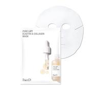 Face D - Mascarilla Facial de Tejido Pure Lift, 1 ud, Acción Antiarrugas y Reafirmante, con Elastina, Colágeno y Ácido Láctico, Efecto Lifting, Tonicidad y Firmeza, incluso para Pieles Sensibles