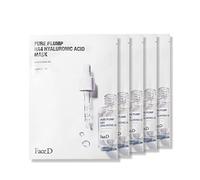 Face D Pure Plump Face Mask hecha de tela con ácido hialurónico Ha4 y provitamina B5 con acción hidratante y repelente, 5 piezas - 250 g