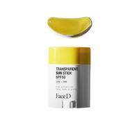 Face D - Stick Solar Transparente SPF50, Protección UVA/UVB Invisible, Textura Ultraligera, Acabado Glow Natural, Resistente al Agua y Sudor, Ideal sobre el Maquillaje, para Pieles Sensibles