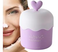 Face Foam Maker, Macaron Color Foaming Face Wash Bubbler with Heart Handle, Whip Maker Foam Cleanser, Multifunctional Face Cleanser Shower Bath Shampoo Bubble Foamer for Travel Household