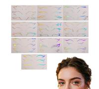 Face Gems Stickers, Colorful Star Face Sticker | 10 Pieces Waterproof Eye Decals | Adhesive Faces Stickers For Women Girls Ladies Wives Artists Home Salon Party Themed Events Carnival Concerts Club