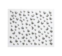 Face Gems Stickers | Silver Plated Punk Halloween C ostume - Adhesiv e Body Gems Stickers - for Photography Music Festival Concert Teenagers Girls Women Fashion Enthusiasts