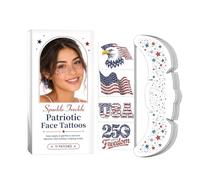 Face Glitter Stickers - Flag Glitter Freckles Set Of 11 Sparkling