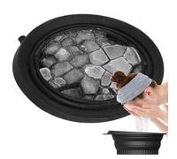 Face Ice Bath Bowl, Silicone Reusable Basin, 10.24x9.06in Foldable Cooling Tray, Built in Cube Mold, Compact Lightweight Design for, SPA, Facial Roller, Kitchen, Home Use
